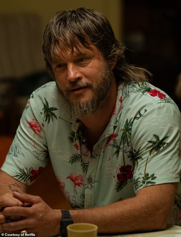 He recently returned to the spotlight when he played the role of drug dealer Lyle Orlik in the hit Netflix show Boy Swallows Universe (pictured).