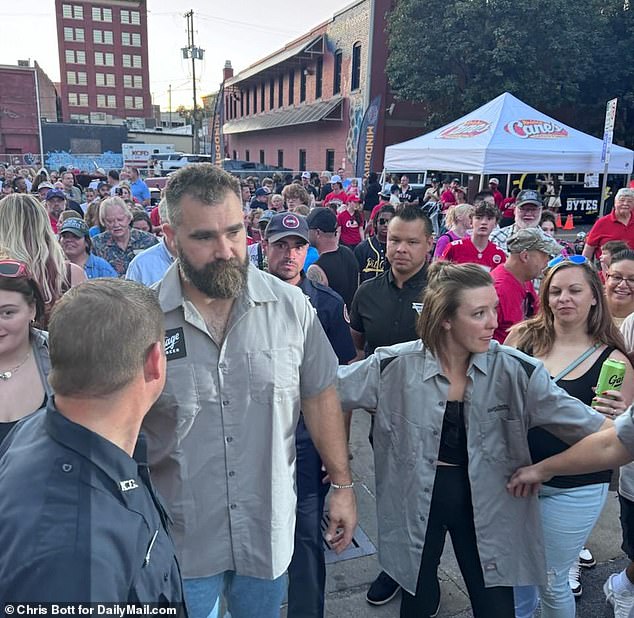 Travis' older brother, Jason Kelce, flew out to support his brother at Saturday's charity event.