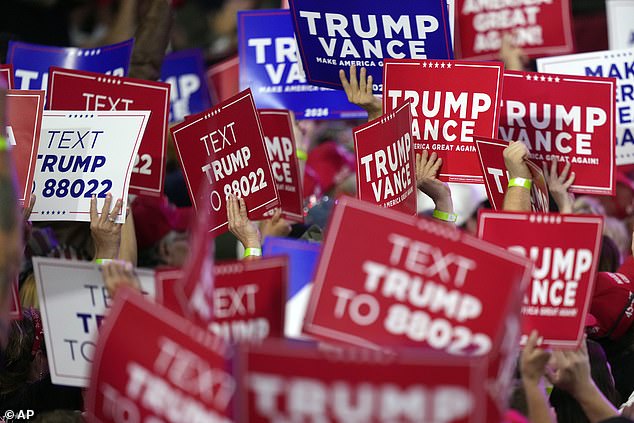 Trump supporters cheered him at a rally Wednesday.