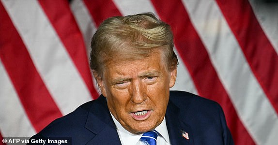 Former US President and Republican presidential candidate Donald Trump speaks during a campaign event at Discovery World in Milwaukee, Wisconsin, on October 1, 2024. (Photo by Jim WATSON/AFP) (Photo by JIM WATSON/AFP via Getty Images )