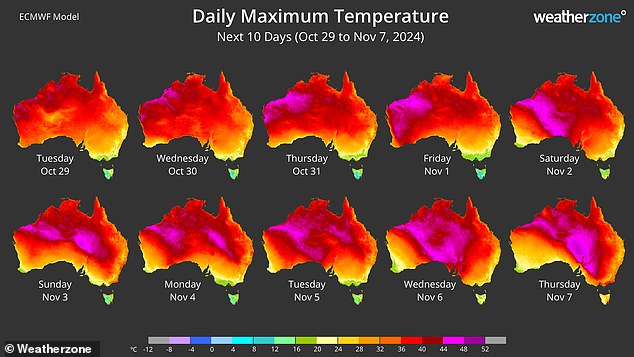 Weatherzone meteorologist Corine Brown said the combination of warm and cold weather is producing the latest heatwave.