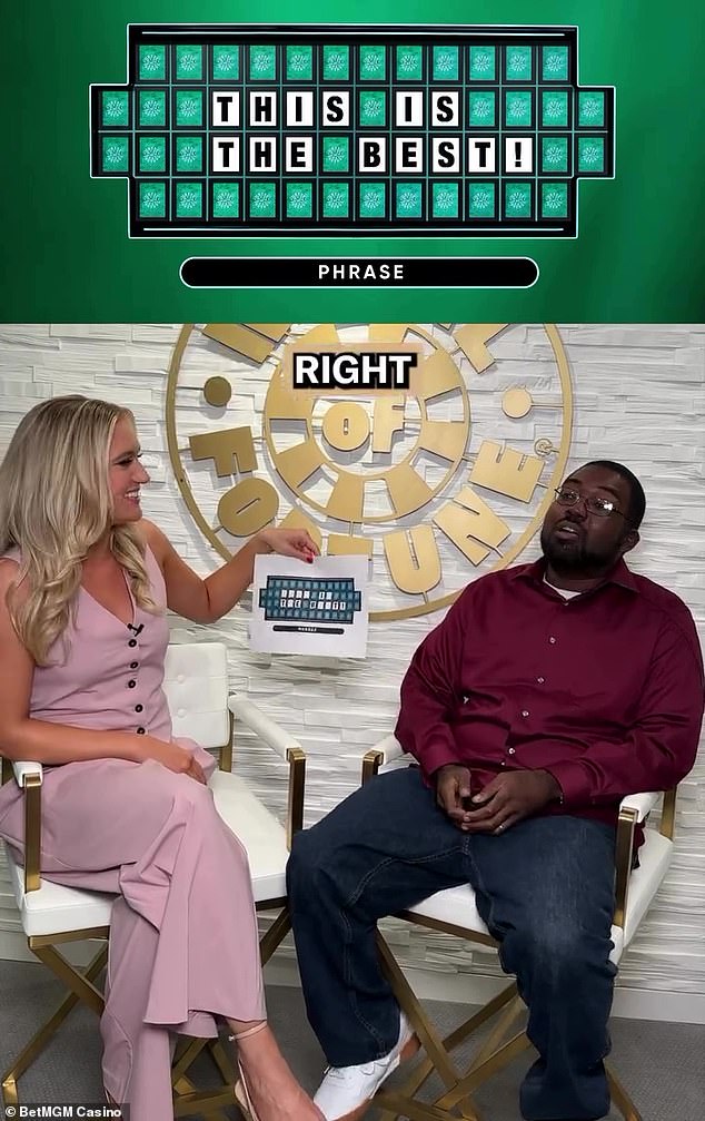 Now, the show gave Tavaris another chance on Wednesday, pairing him with Sajak's daughter, Maggie Sajak, for a special round of games in association with BetMGM.