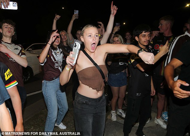 Penrith Panthers fans partied late into the night in western Sydney after their beloved team claimed their fourth consecutive NRL premiership on Sunday.