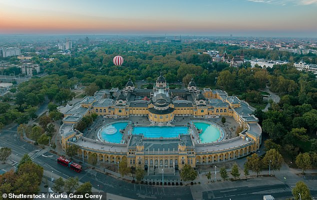 The welcome is warm: the famous Szechenyi thermal baths, 