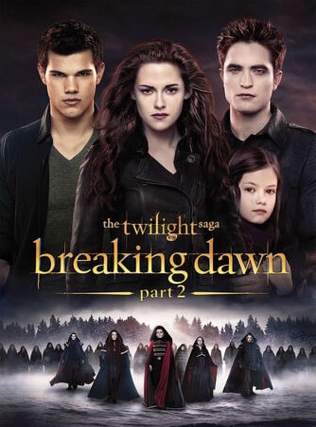 The Twilight saga was divided into four films, with Taylor starring in the fourth.