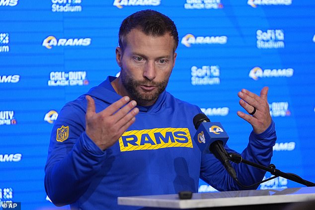 Rams head coach Sean McVay has had to do without Nacua for much of the 2024 season.