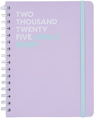 The $8 2025 Weekly Goals Journal comes in a beautiful lilac shade