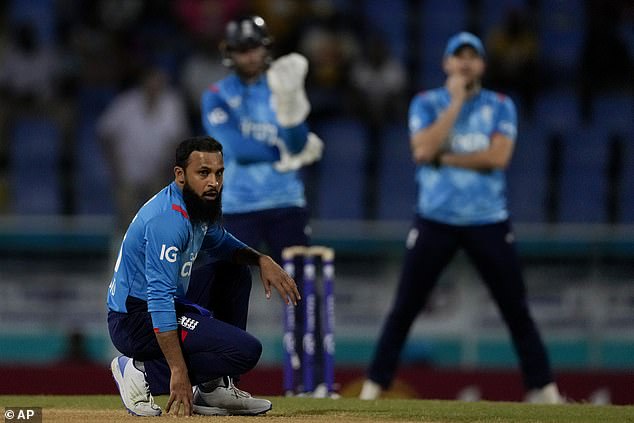 Adil Rashid scored more than seven runs on a punishing night for England