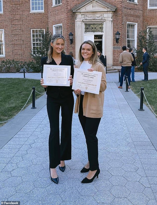 Guilbeault (right), originally from Northbridge, Massachusetts, attended Manhattan College, where she served as social vice president of her sorority, Sigma Delta Tau.