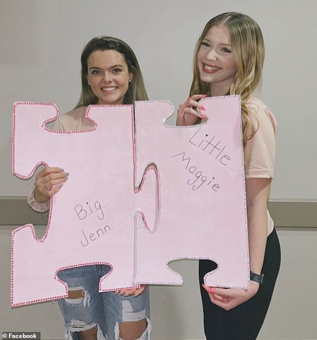 Guilbeault pleaded not guilty to the charges and was released Monday. He is scheduled to return to court in January. (Pictured: Guilbeault, left, with his 'little' Sigma Delta Tau)