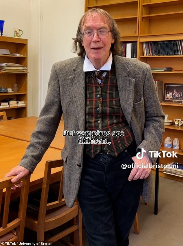 Bristol University folklore historian Professor Ronald Hutton explained in his latest TikTok video how vampires 