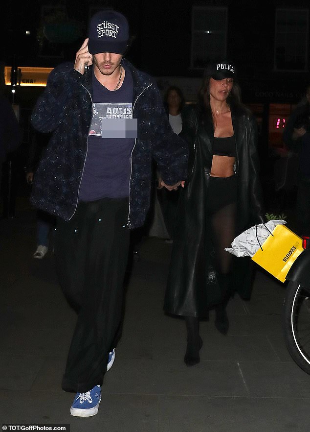 The singer, 29, and the son of Victoria and David Beckham, 19, apparently decided not to dress up for Halloween while heading to London.