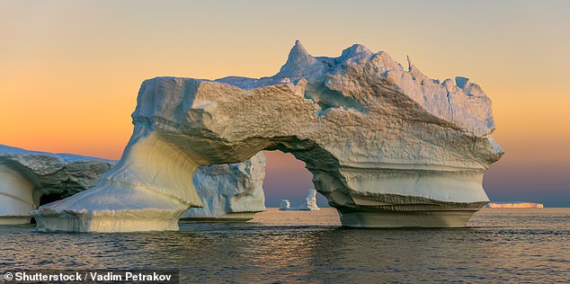 In the photo: Icebergs in Disko Bay, which is located on the western coast of Greenland.