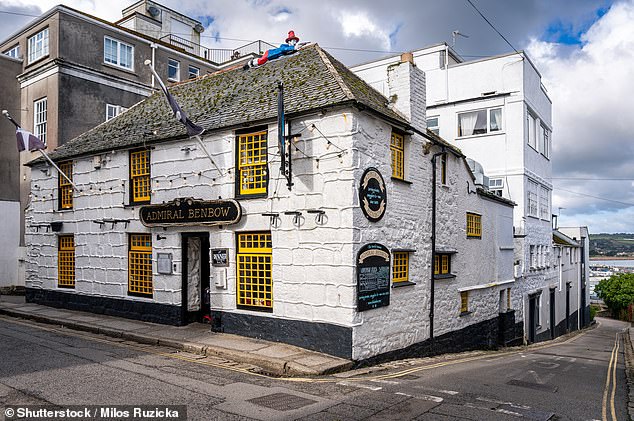 Tom says Penzance has many excellent pubs, including the Admiral Benbow (pictured). He claims to have been 