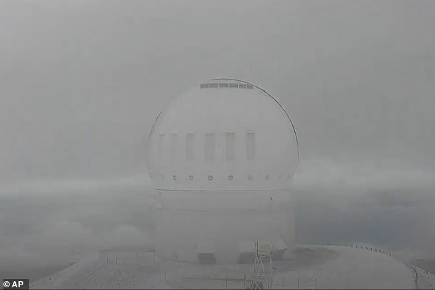 The summit area of ​​the Mauna Kea volcano as seen on October 27, 2024