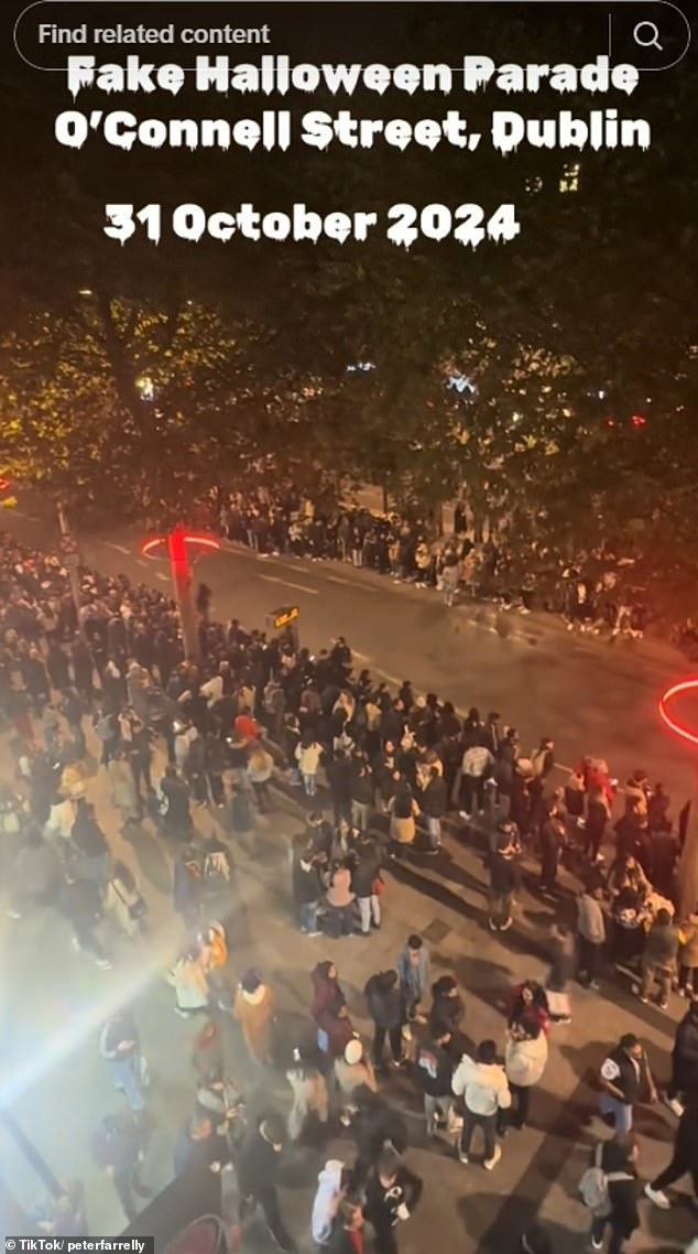 Social media posts revealed a sea of ​​people lining O'Connell Street, but no parade ever arrived.