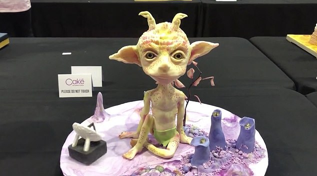 Yes, it's a cake! Expect to enjoy this terrifying replica of an alien.