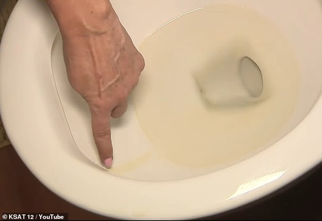 Wilcoxson says his porcelain toilets are stained from discolored water constantly running through faucets and pipes.