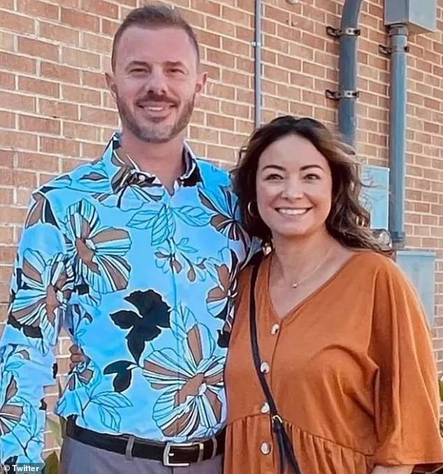 On Friday, the FBI raided the home of pastor Jonathan Miller, left, in Myrtle Beach, six months after the suicide of his wife Mica (Mica pictured right).