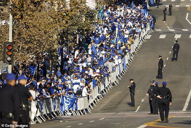 Fans lined the streets of Los Angeles for their first World Series parade since 1988.