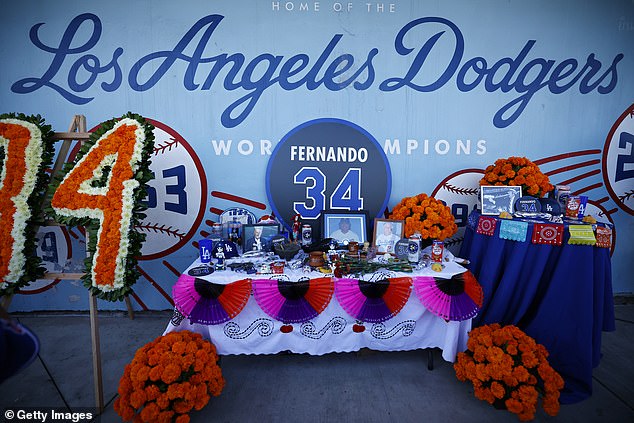 Dodgers fans also paid tribute to team legend Fernando Valenzuela, who died last month.