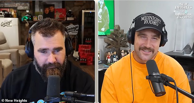 Jason and Travis Kelce made the comment during a recent episode of their New Heights podcast.