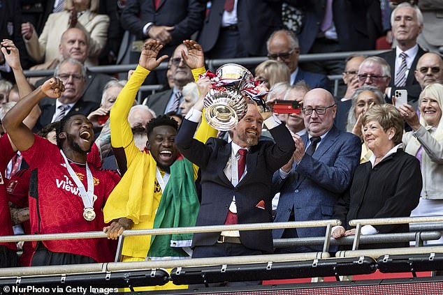 United won the EFL Cup and FA Cup during his two years at Old Trafford.