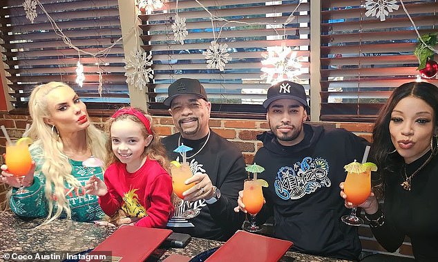 Ice-T in a rare photo with his three children: his daughter LeTesha, 48, his son Tracy, 32, and his daughter Chanel.