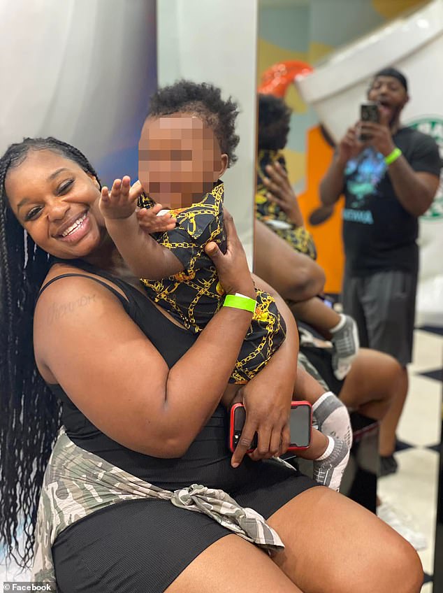 Just a few weeks ago, the 38-year-old's estranged wife, Carman Peterson (seen here with one of their children), was shot to death in her own apartment, shot to death in her bed while she slept. The murderer is still at large