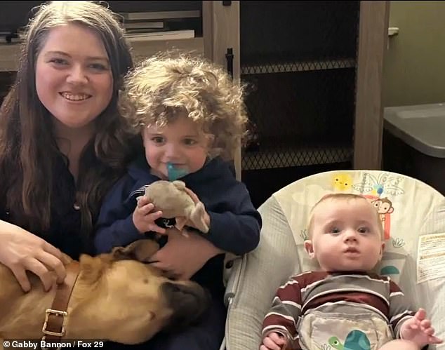 Two weeks after joining the family, the 3-year-old pup alerted Gabby Bannon, 29, to a growing fire in her kitchen.