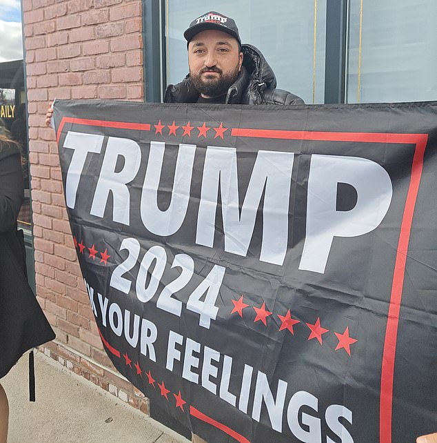 Hassan Abdallah, 25, was among the supporters who came to see the former president.