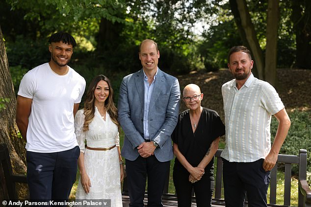 Left to right: Tyrone Mings, Sabrina Cohen-Hatton, Prince William, Gail Porter and David Duke at the launch of Homewards, a program to end homelessness in the UK.