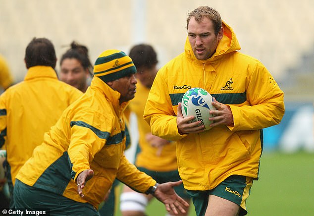 The former Wallabies captain (right) played 75 test matches for the Wallabies, 22 of them as captain.