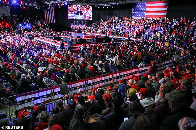 Trump routinely fills stadiums and convention halls with thousands of supporters