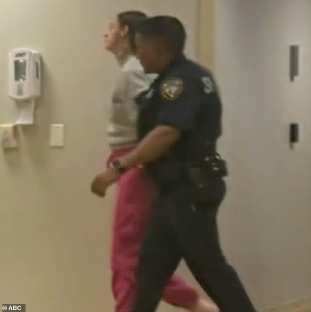 Bryson, 21, left the hospital in handcuffs days after giving birth in September.