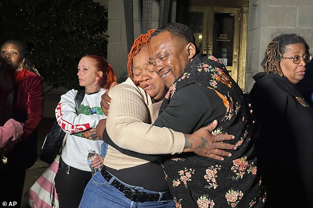 Taylor's mother, Tamika Palmer, was seen hugging a friend on the courthouse steps shortly after. As for Hankison, his conviction carries a maximum sentence of life in prison. He will be sentenced on March 12 by U.S. District Judge Rebecca Grady Jennings.