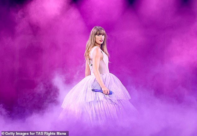 While performing Speak Now, she looked ethereal as she put on her lavender dress and walked into the mist.