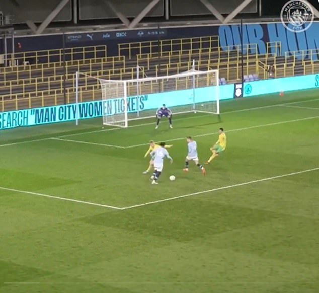 He completed his hat-trick 20 minutes later, when the goalkeeper assisted with a curling shot.