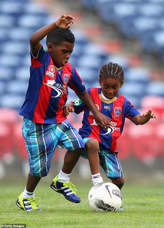 During their spell with Newcastle Jets in Australia in 2012, the brothers, aged four and six at the time, could be seen stealing the show on the field after games.