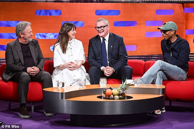 The musician, 51, appeared on the latest episode of the BBC chat show alongside Billy Crystal and Paddington In Peru stars Emily Mortimer and Hugh Bonneville.