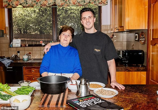 Mark decided to fight the news alone and didn't tell anyone, not even his family, because he didn't want to worry others or be treated differently (pictured with his grandmother).