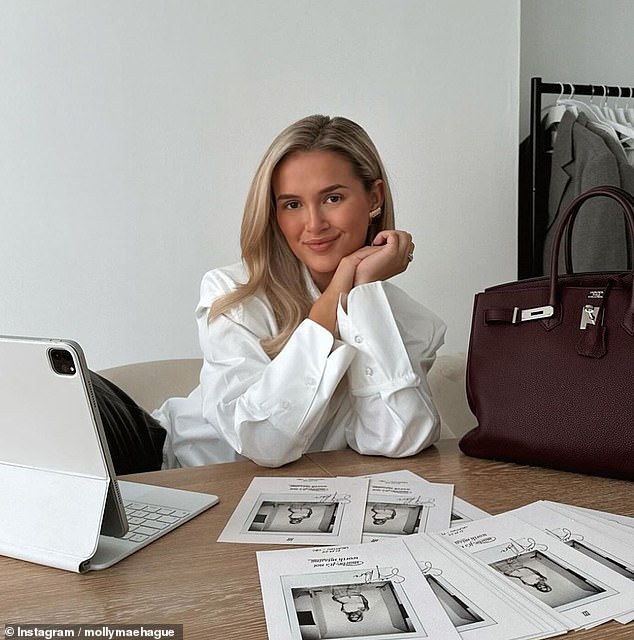 It's not the first time Molly-Mae has shared her love for the French designer and was first spotted wearing what appears to be a burgundy Birkin 35 in early September.