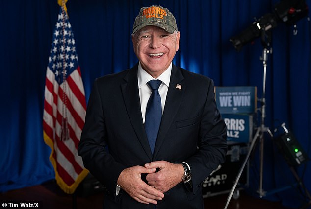 The Unionwear camouflage cap debuted by Tim Walz shortly after his first speech as Kamala Harris' vice president pick in early August. Since then, more than 100,000 Harris Walz hats have been sold.