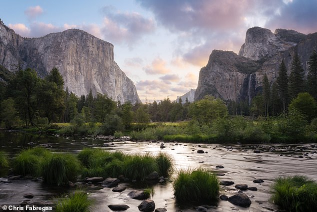 Talking about a place he would love to visit again, Chris said the highlight for him was Yosemite National Park (pictured).