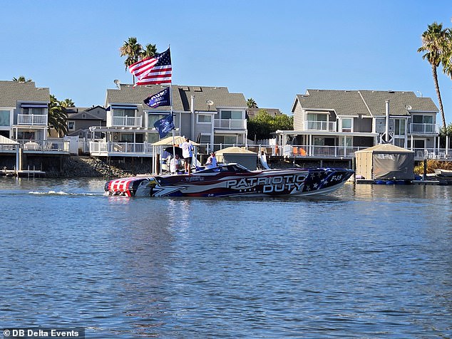 The city recently held a boat parade specifically for President Trump, and locals joyfully waved Trump flags from the back of their boats.