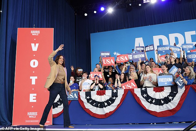 Both Trump and Harris were in North Carolina on Saturday.