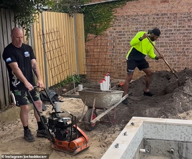 The soccer star has been working on a construction site and says the job is 