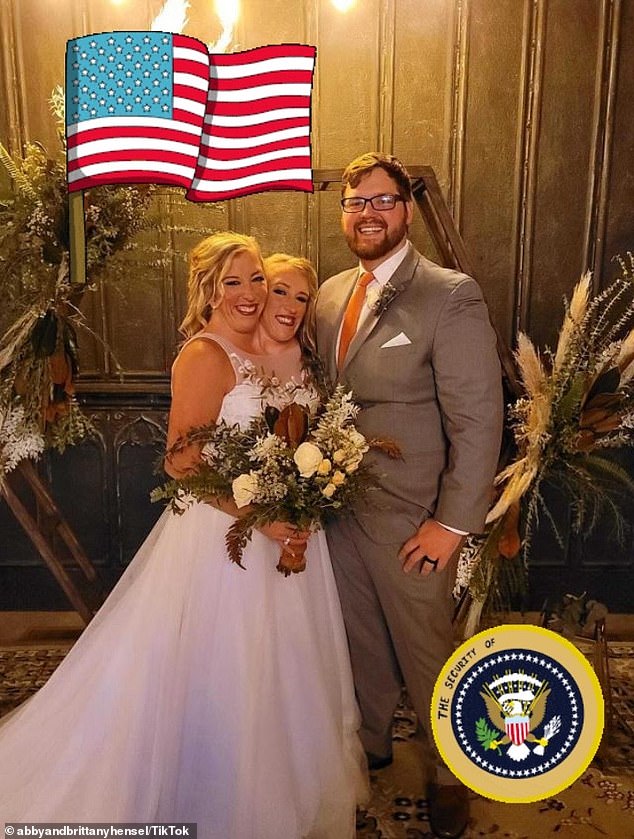 Her post also included never-before-seen photos from Abby's secret wedding to Army veteran Josh in 2021. In one snap, the sisters were seen wearing a stunning embroidered lace wedding dress and standing next to Josh.