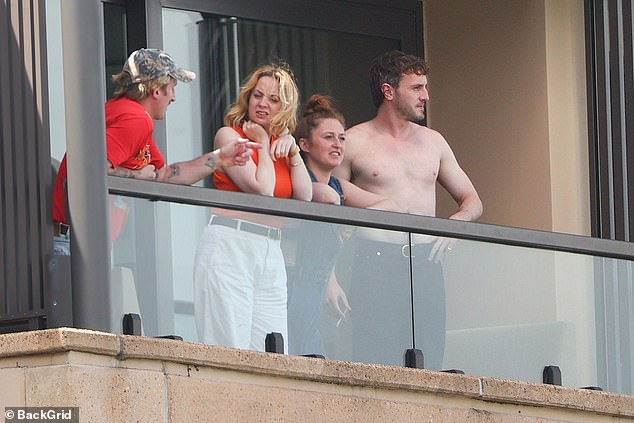 And over the weekend, the Irish actor was seen enjoying the view while staying at a hotel on Sydney Harbour.