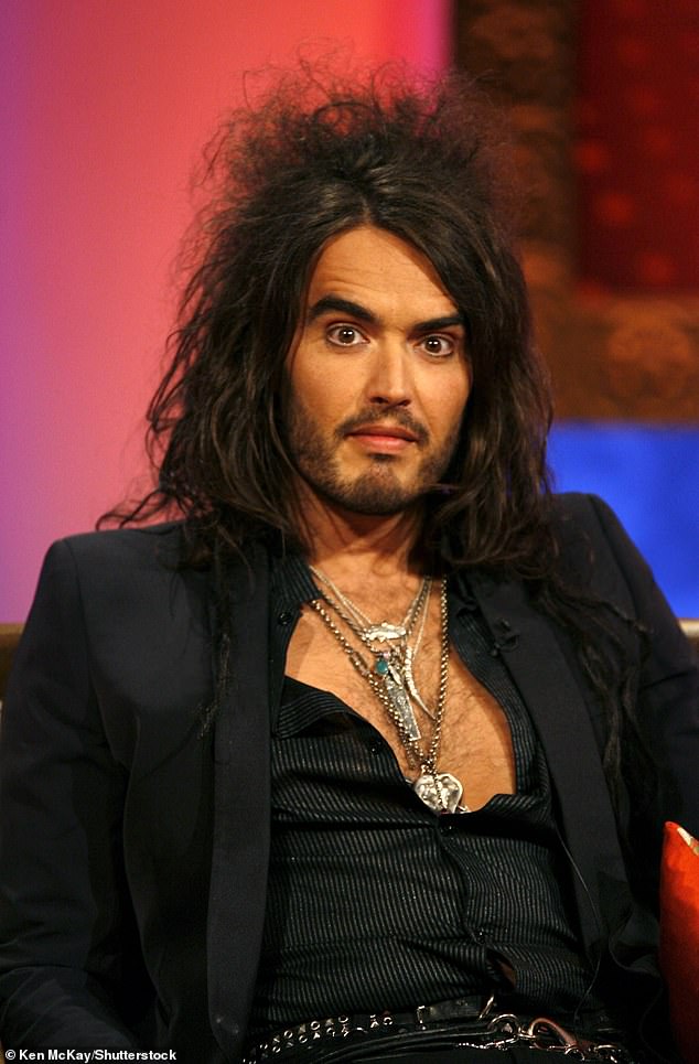 Russell Brand is pictured appearing on The Paul O'Grady Show in November 2017.